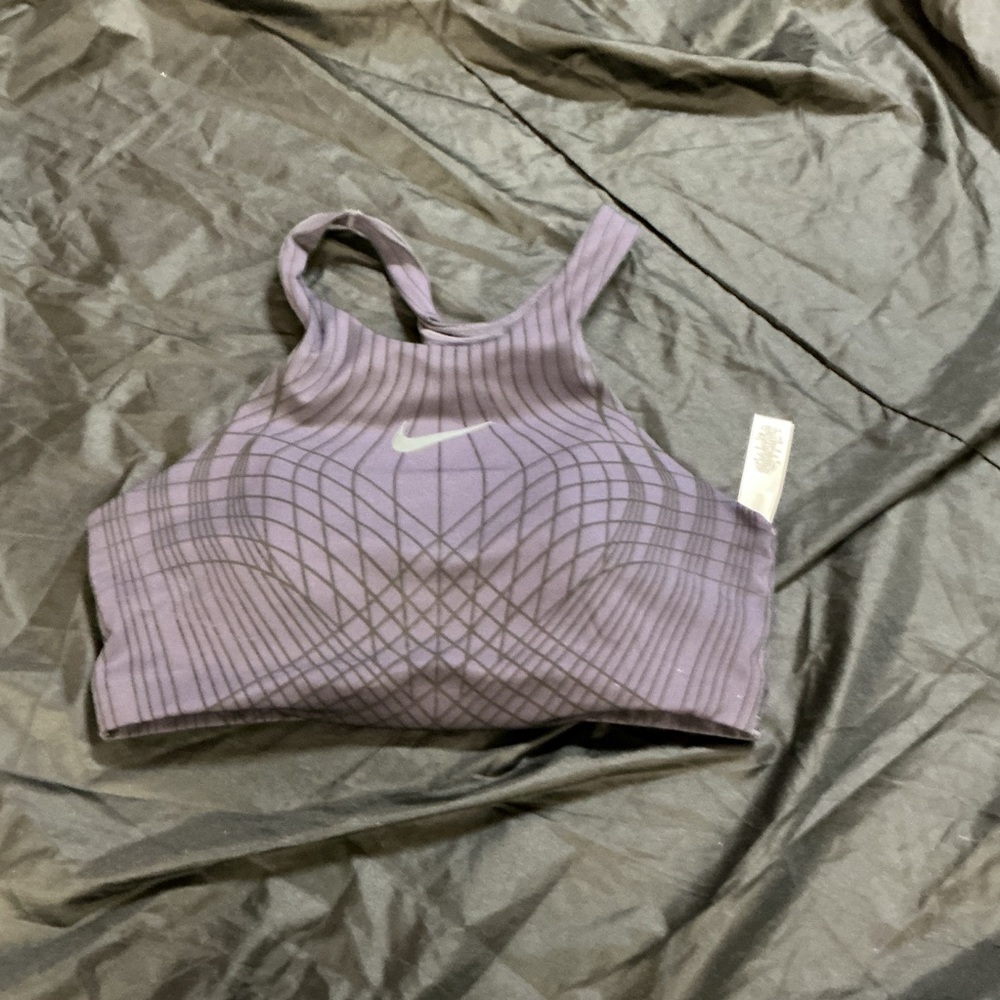 Nike Lavender Geometric Sports Bra